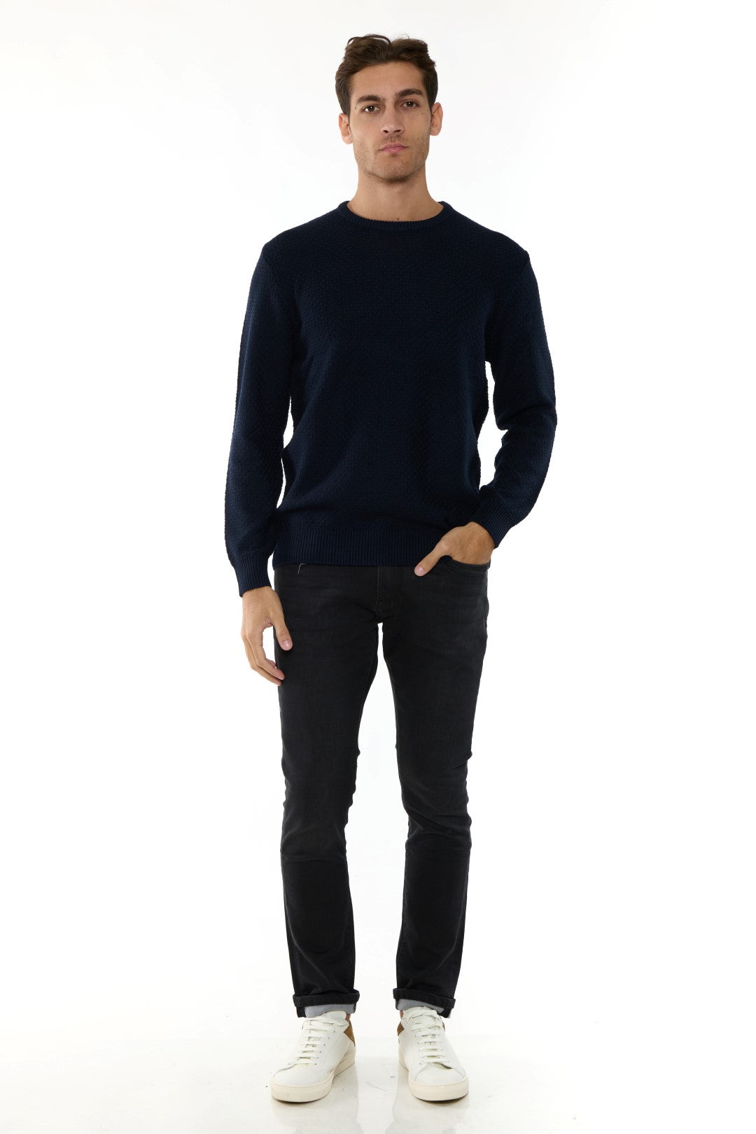 Maglia Girocollo Jacquard All-over