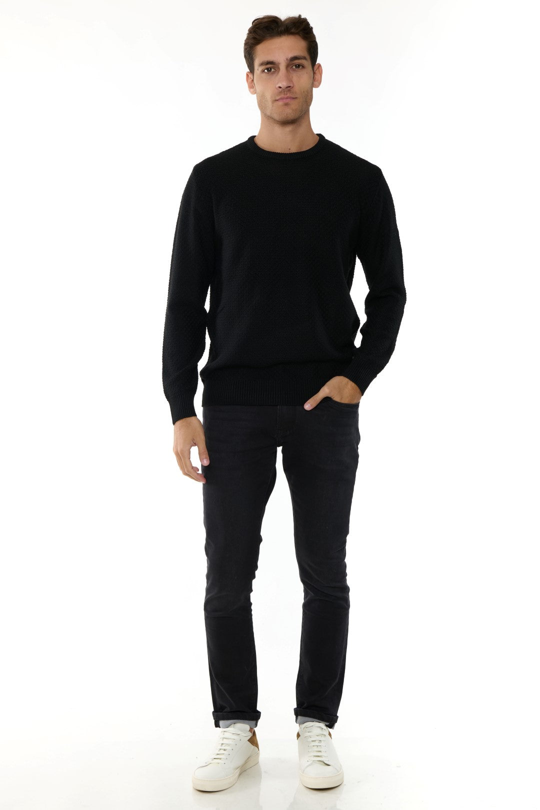 Maglia Girocollo Jacquard All-over