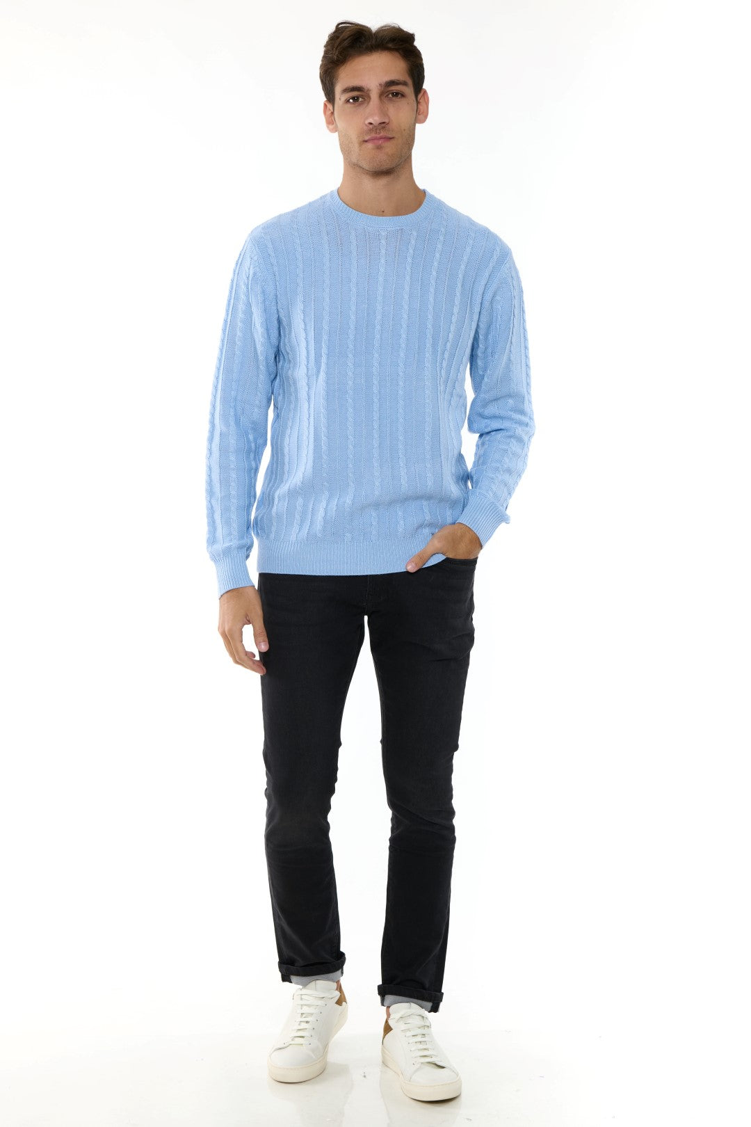 Maglia Girocollo con trecce