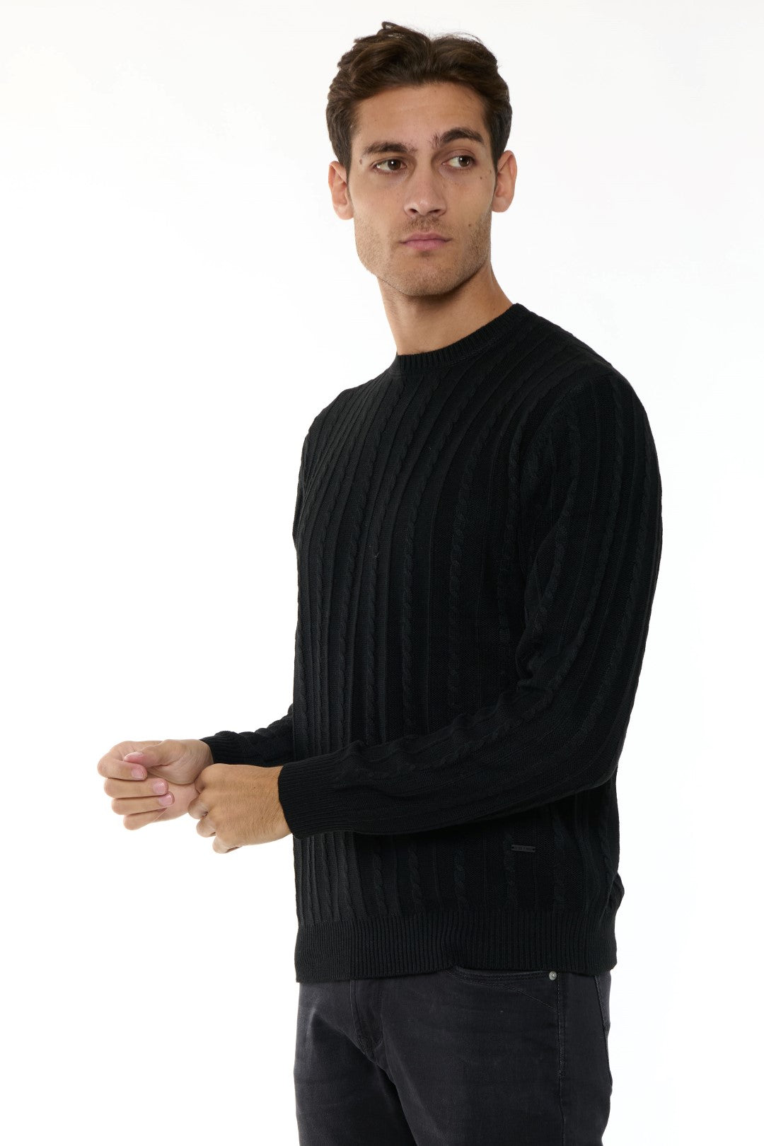 Maglia Girocollo con trecce