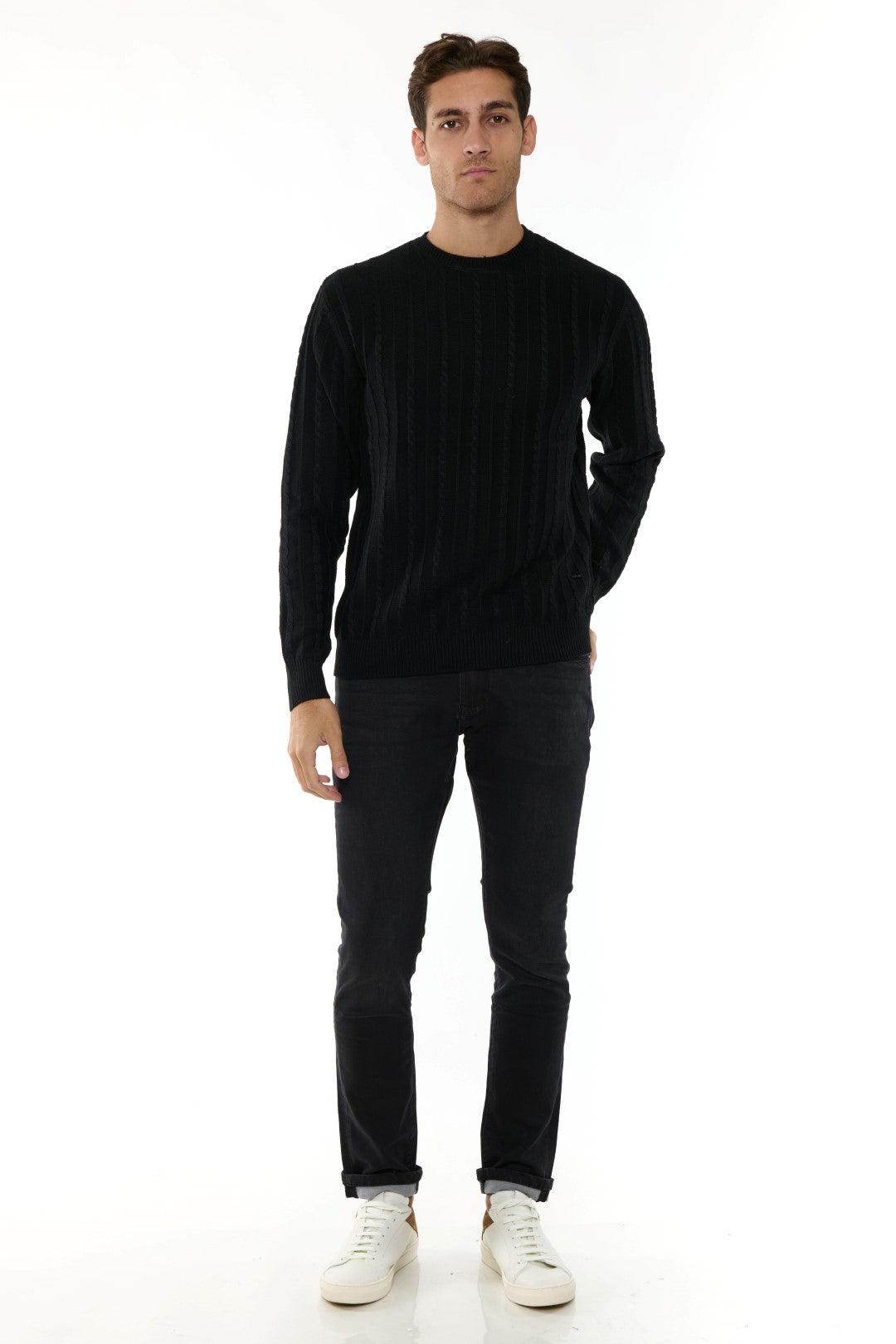 Maglia Girocollo con trecce
