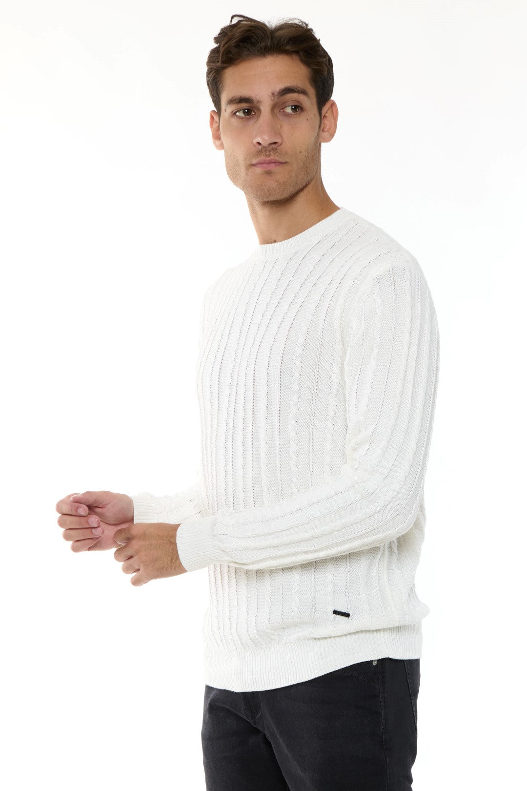 Maglia Girocollo con trecce