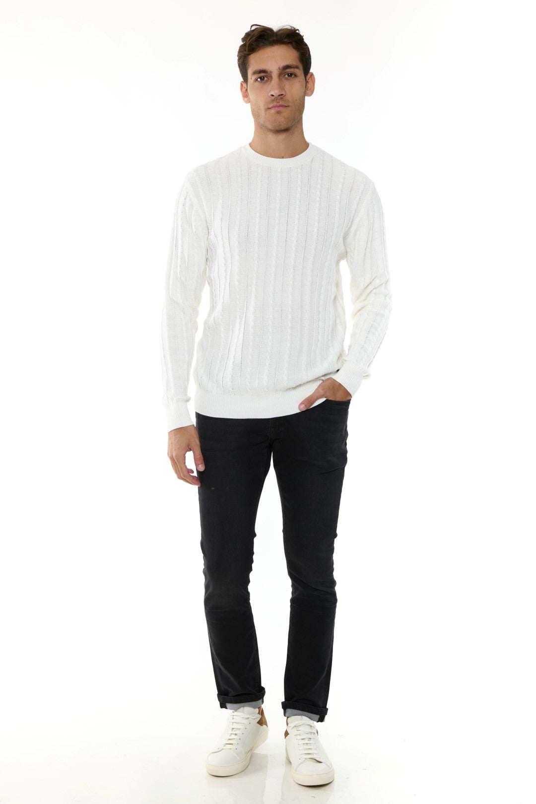 Maglia Girocollo con trecce