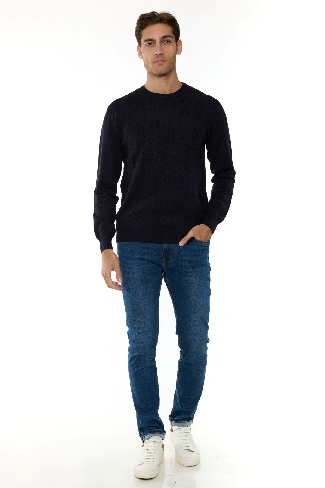 Maglia Girocollo Jacquard