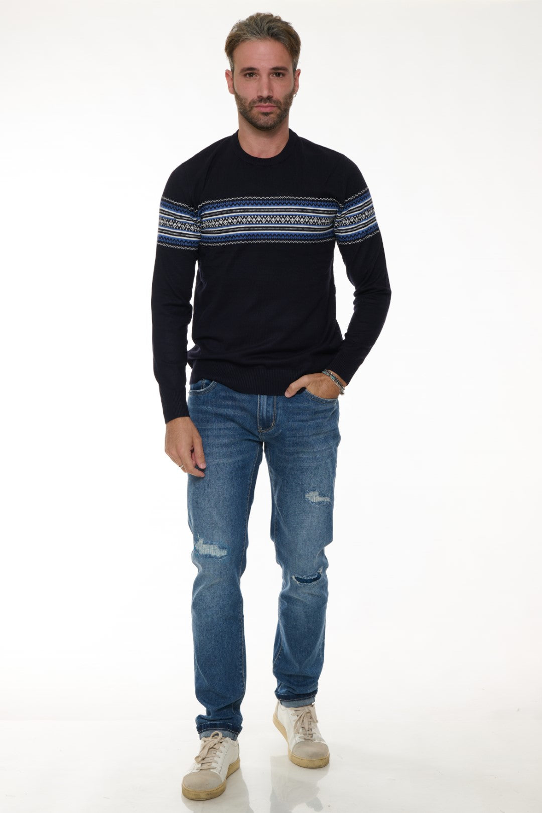 Maglia Girocollo Fantasia