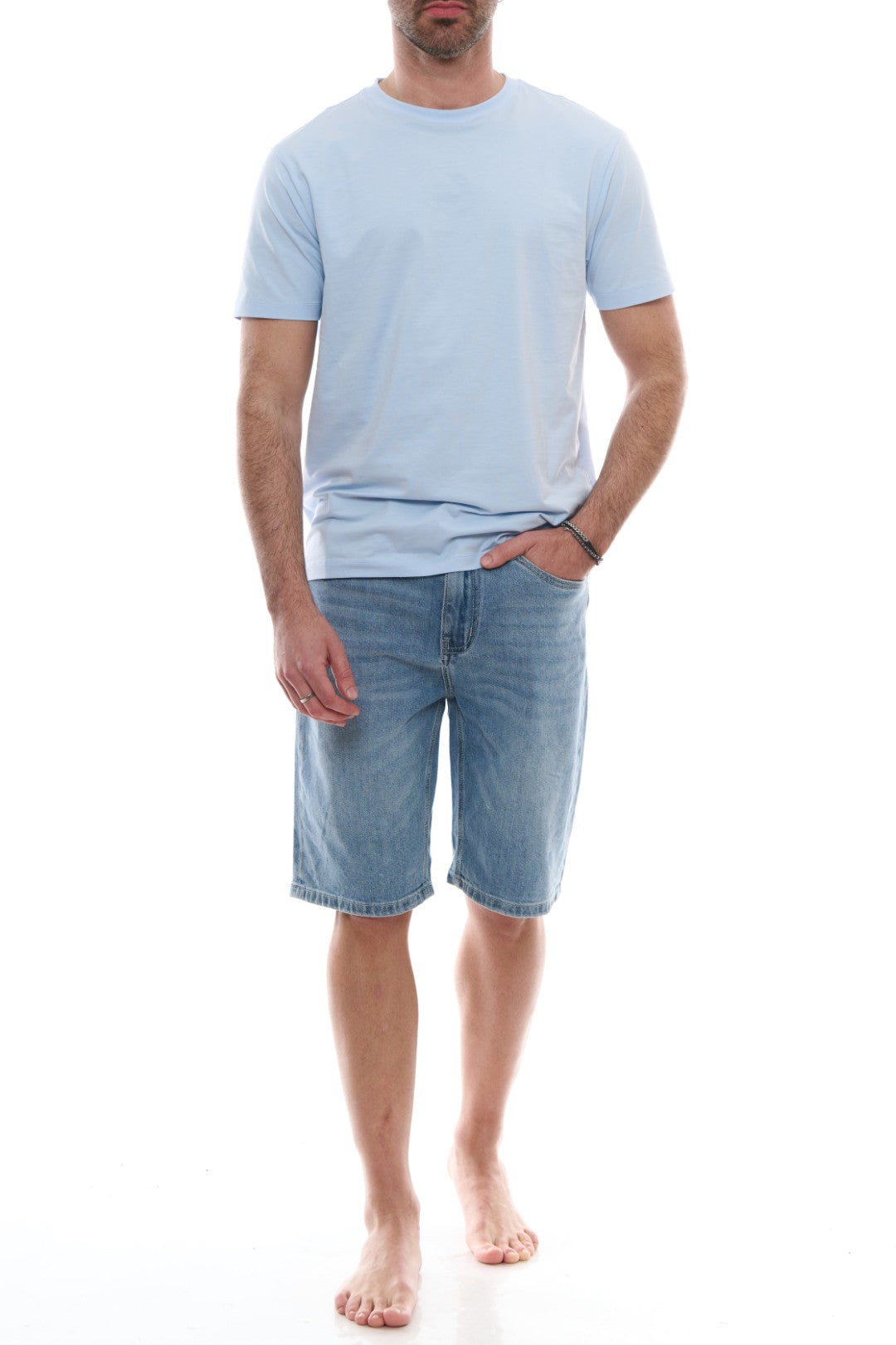 Bermuda in Denim Blu Baggy