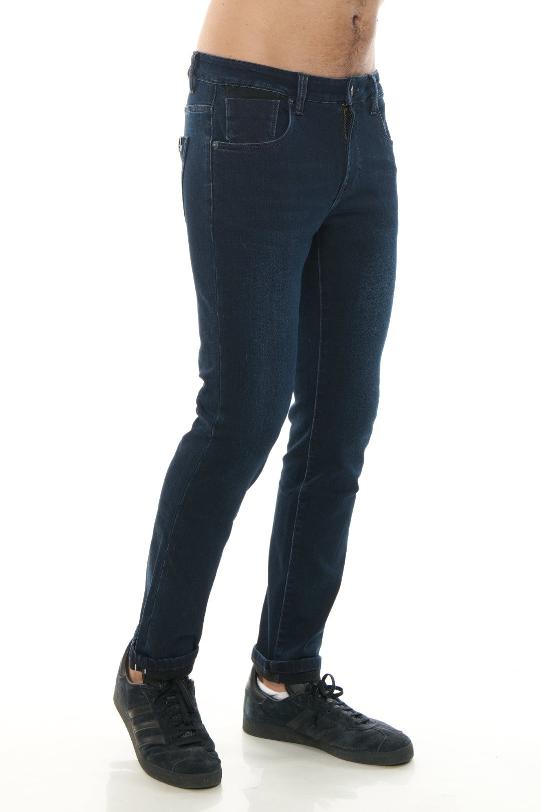 Jeans 5 Tasche Tessuto Doppiato