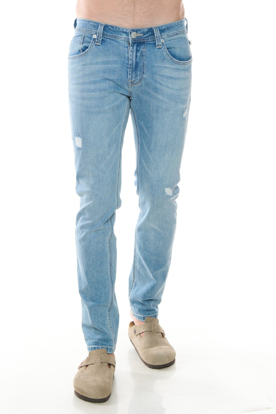 Jeans 5 tasche con rotture