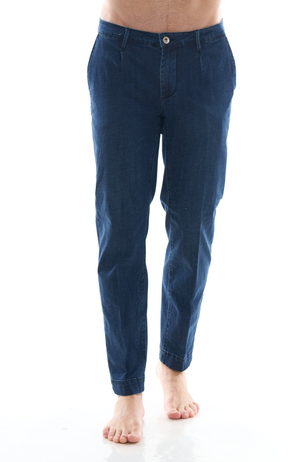Pantalone Tasca America con Pinces Denim Light