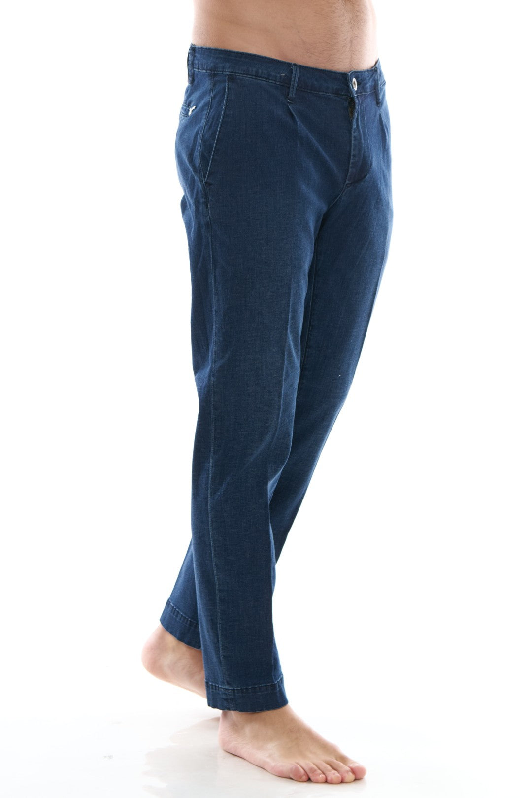 Pantalone Tasca America con Pinces Denim Light
