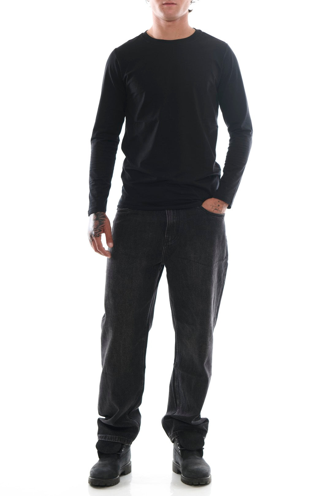 Jeans 5 tasche Baggy Denim Nero