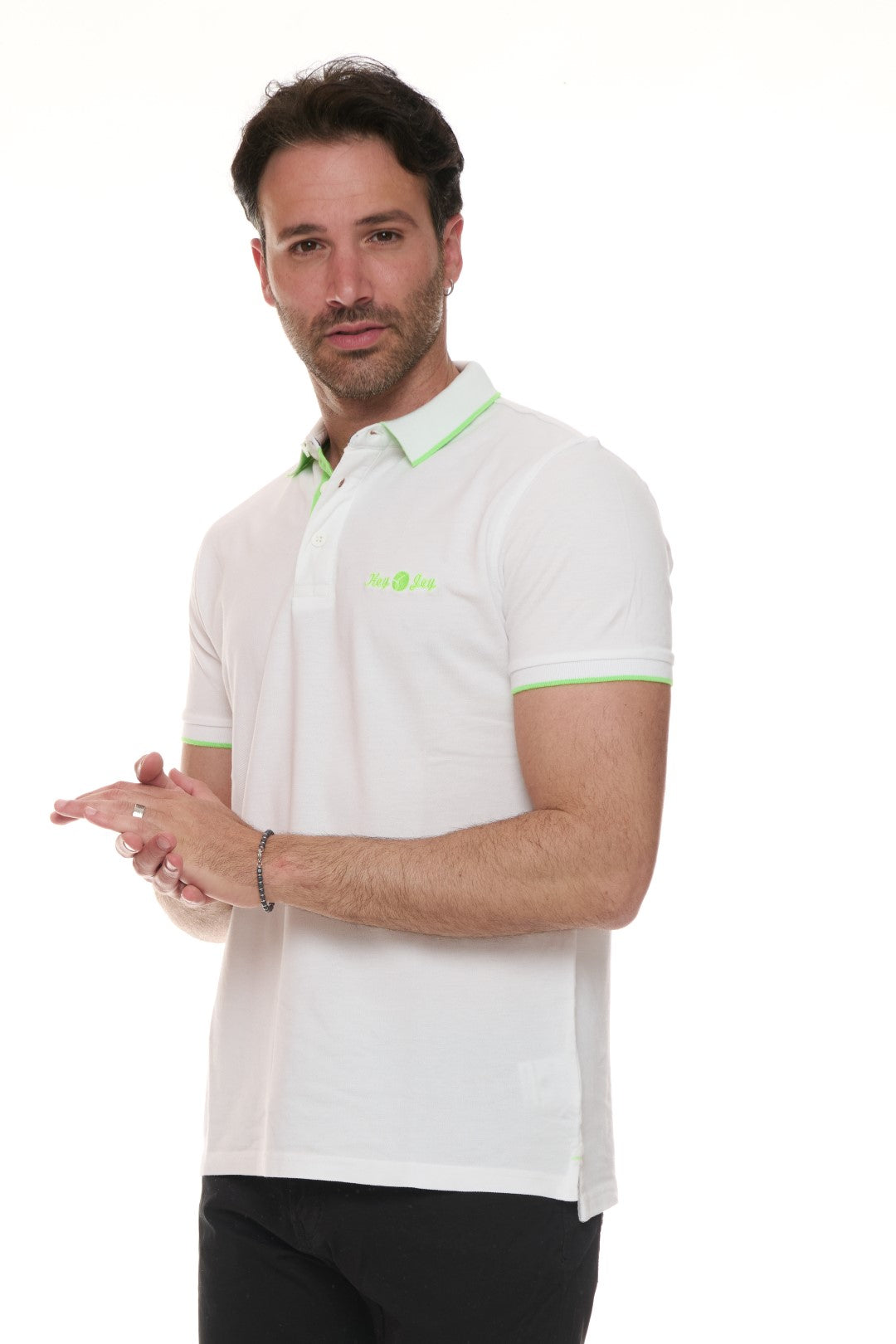 Polo con ricamo Fluo