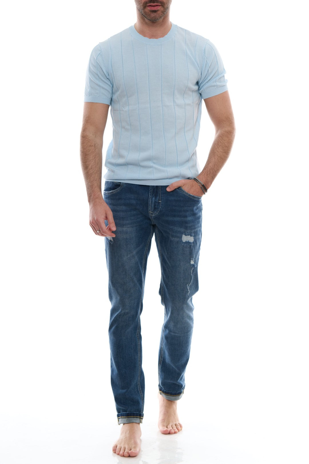 Maglia Girocollo Rigata
