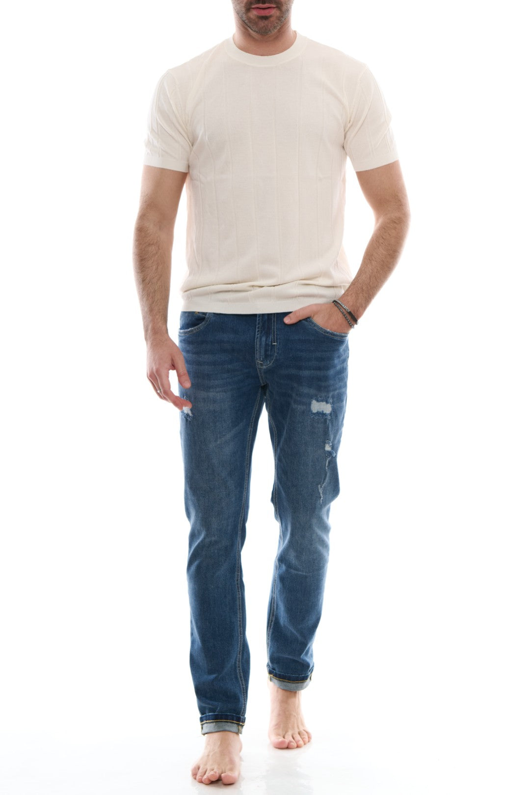 Maglia Girocollo Rigata