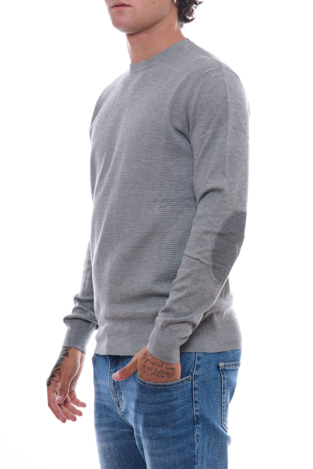 Maglia Jacquard con toppe
