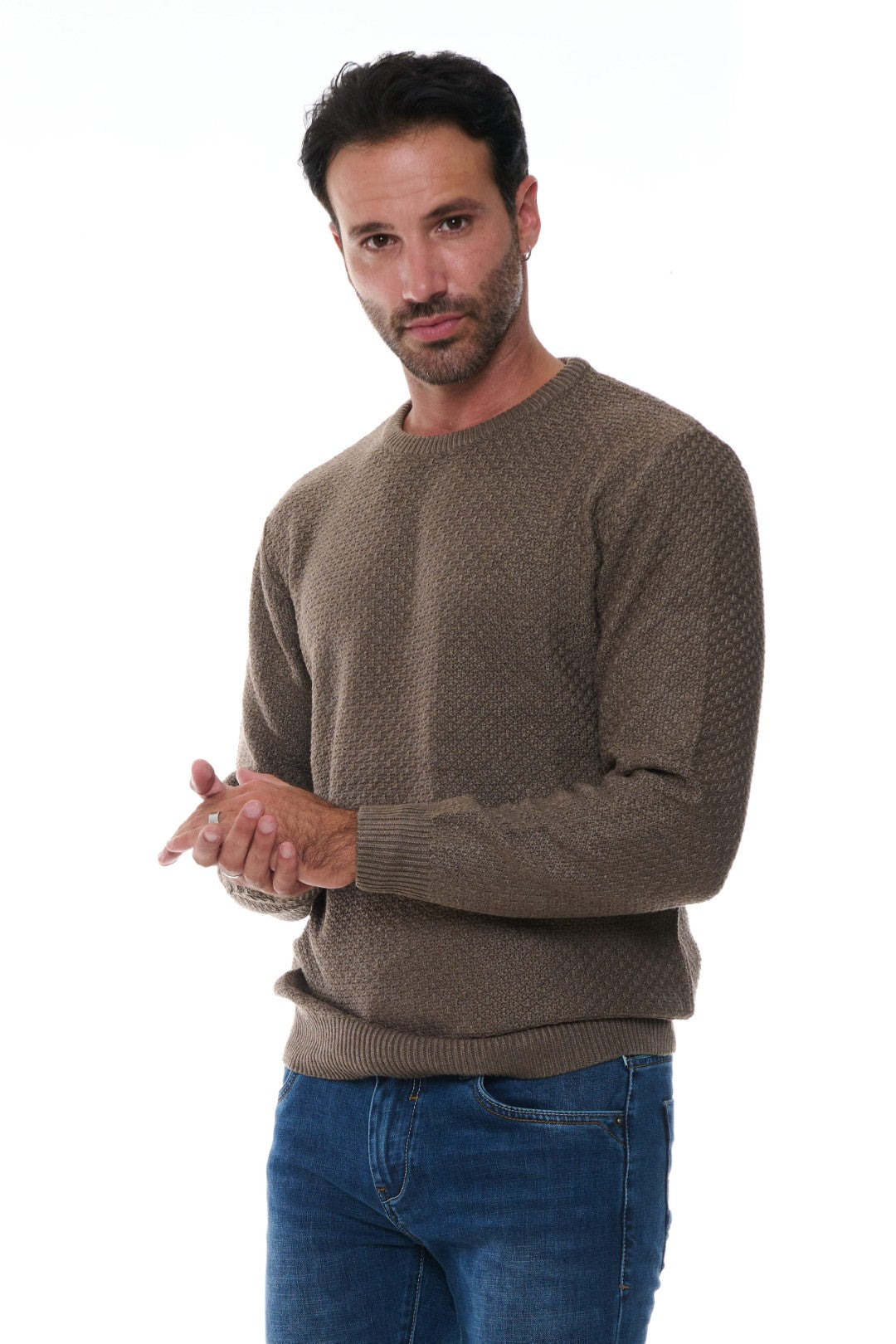 Maglia Girocollo Jacquard All-over