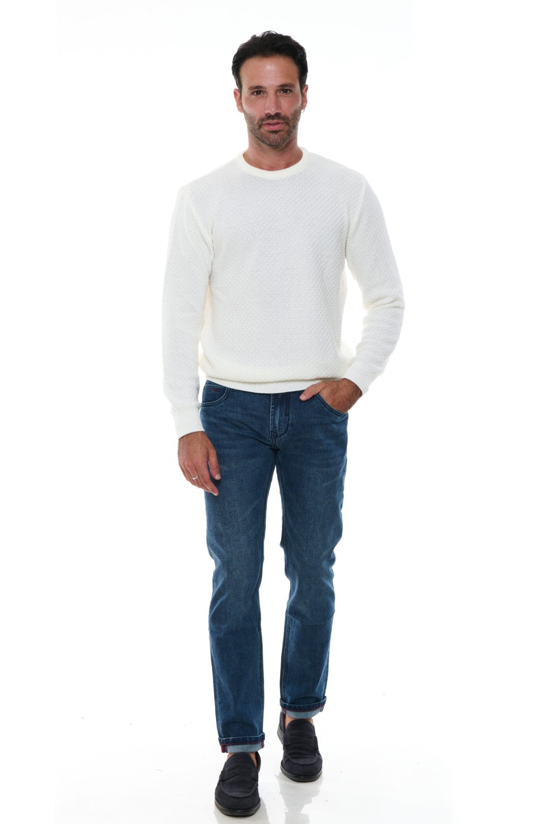 Maglia Girocollo Jacquard All-over