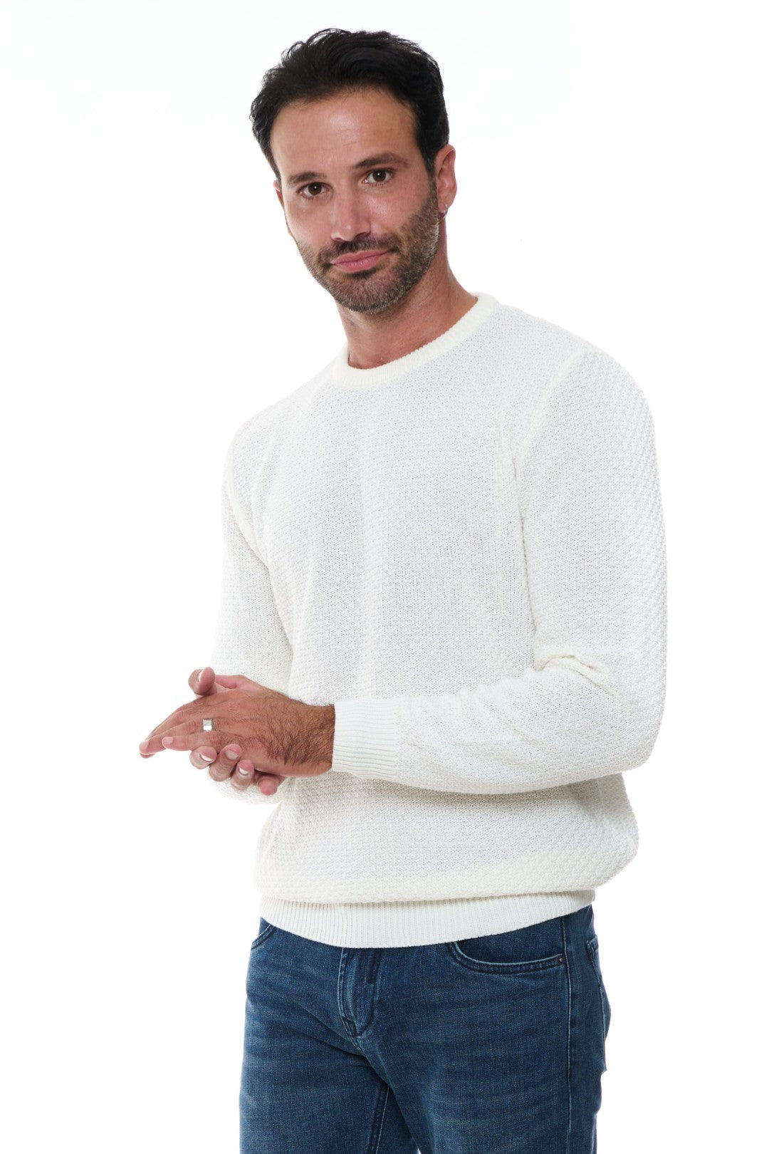 Maglia Girocollo Jacquard All-over