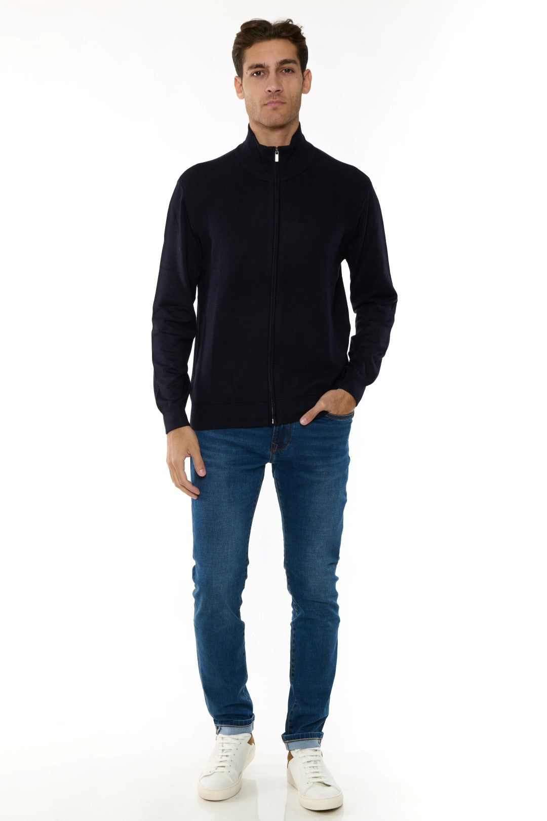 Maglia mezzocollo con zip