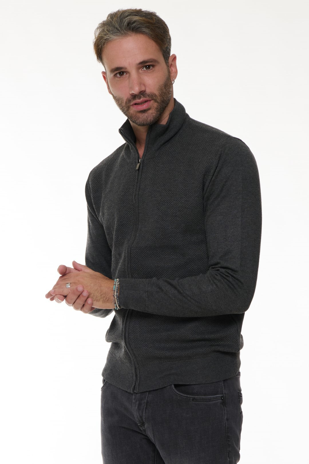 Maglia mezzocollo con zip