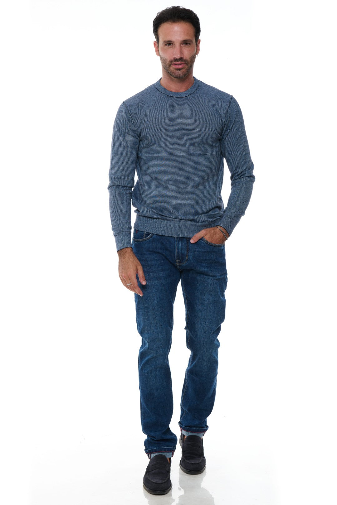 Maglia Girocollo Bicolore