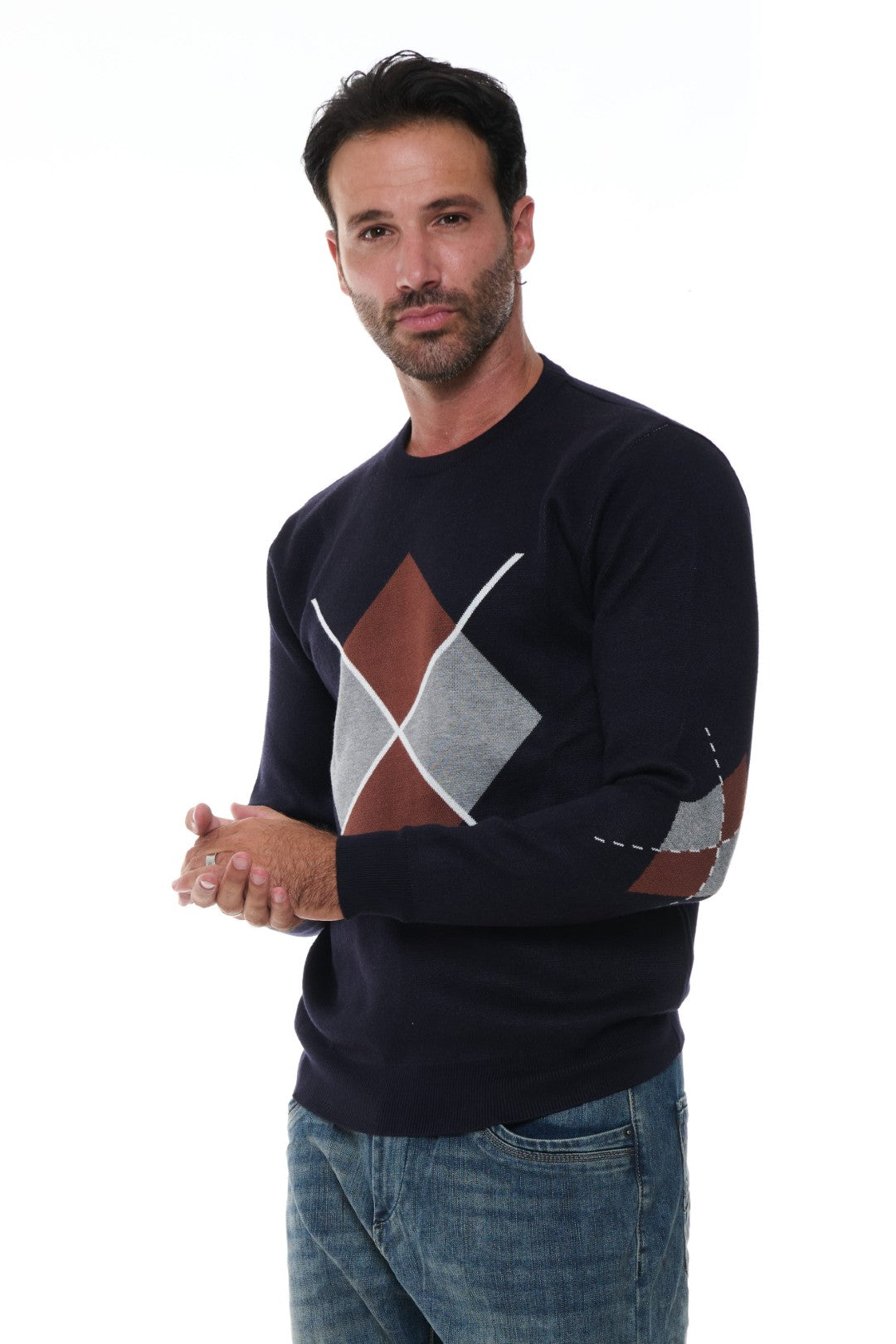 Maglia Girocollo con Rombi