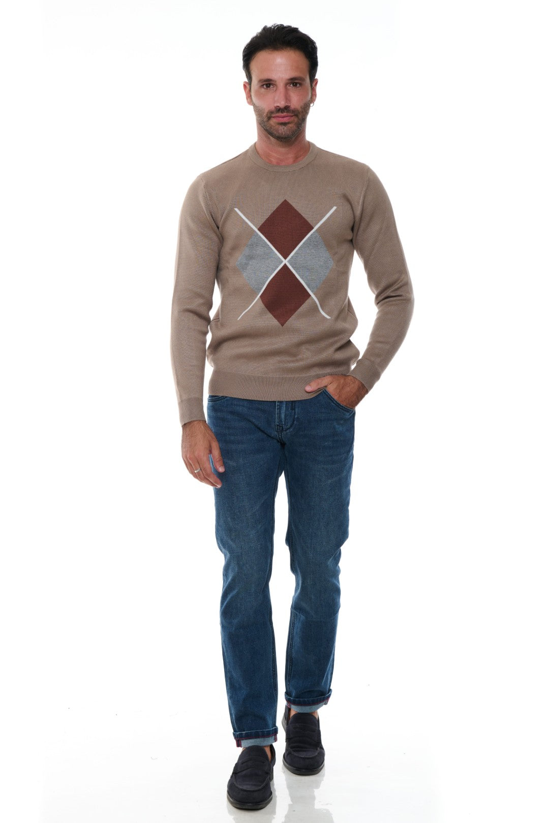 Maglia Girocollo con Rombi