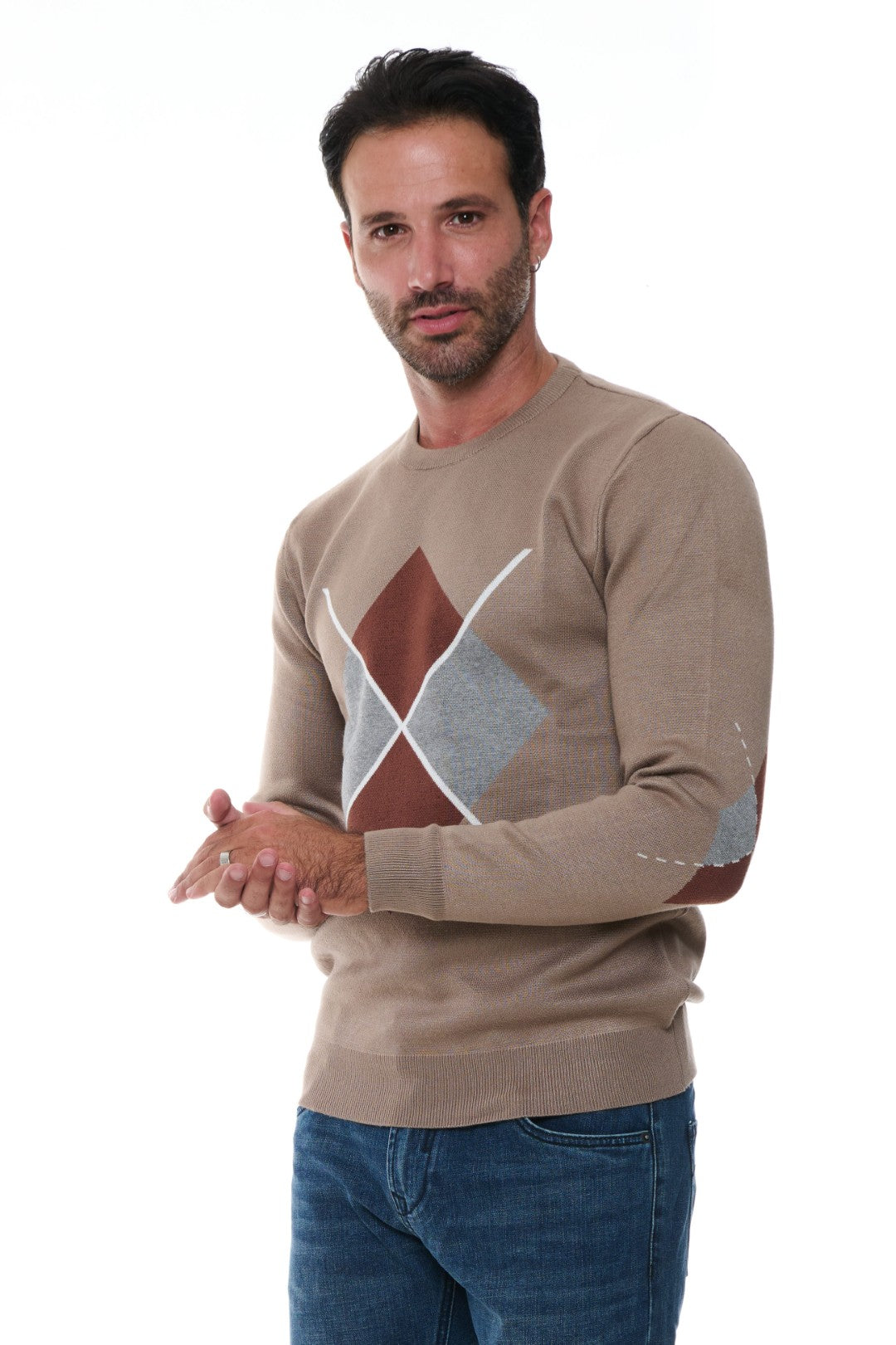 Maglia Girocollo con Rombi