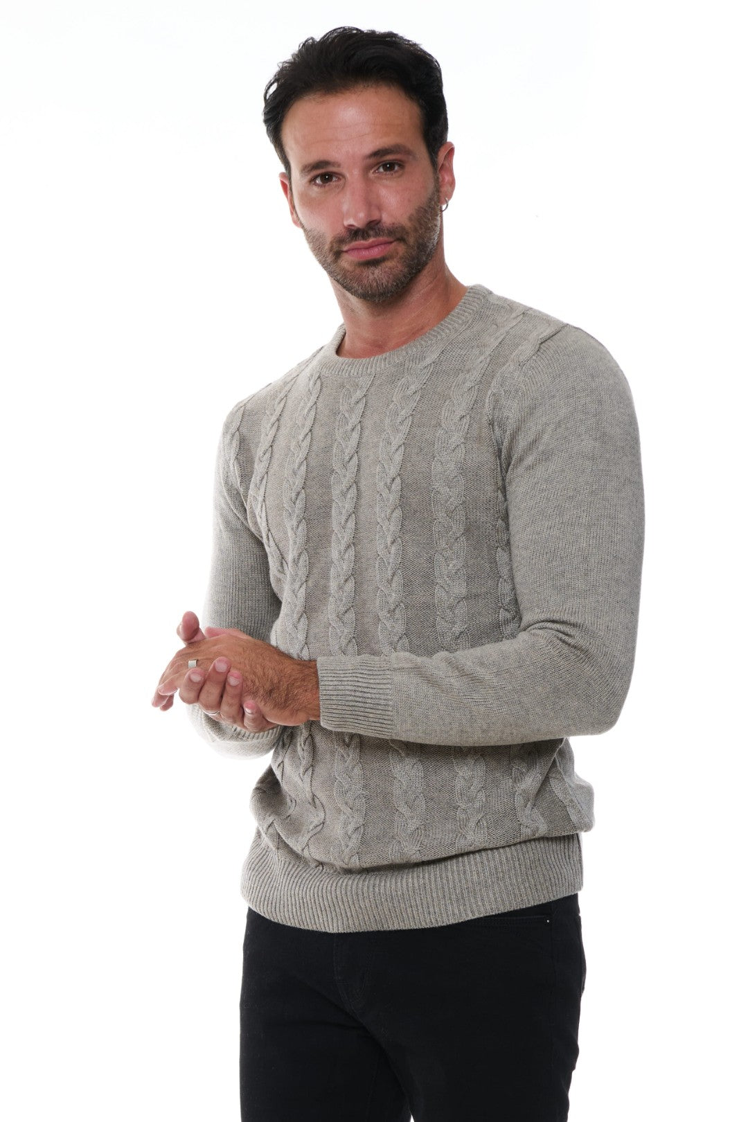 Maglia Girocollo Misto Lana