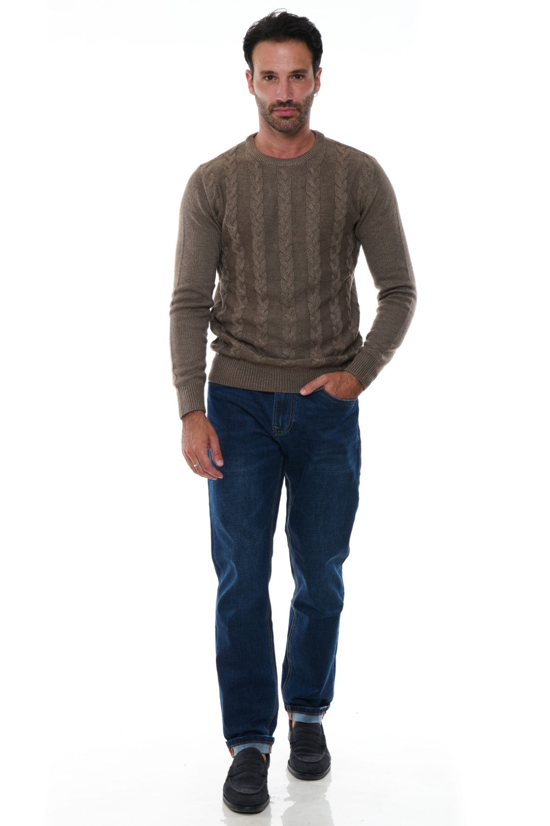Maglia Girocollo Misto Lana