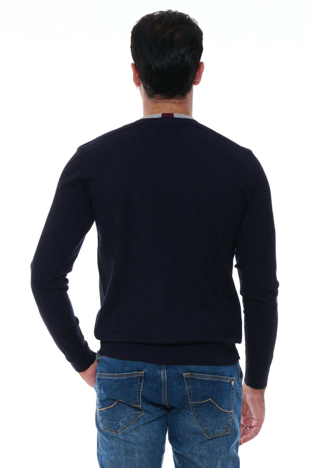 Maglia Girocollo con contrasti