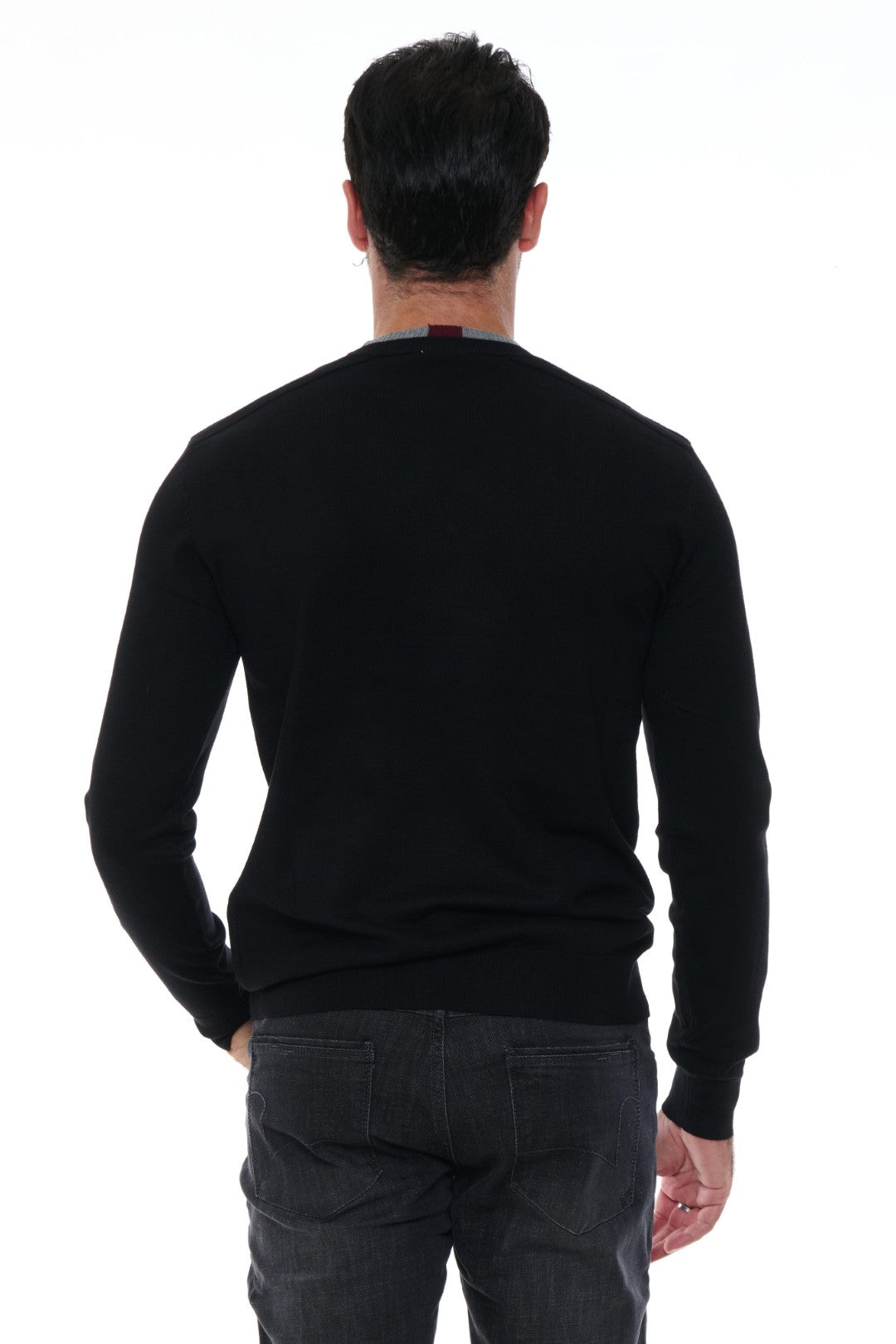 Maglia Girocollo con contrasti