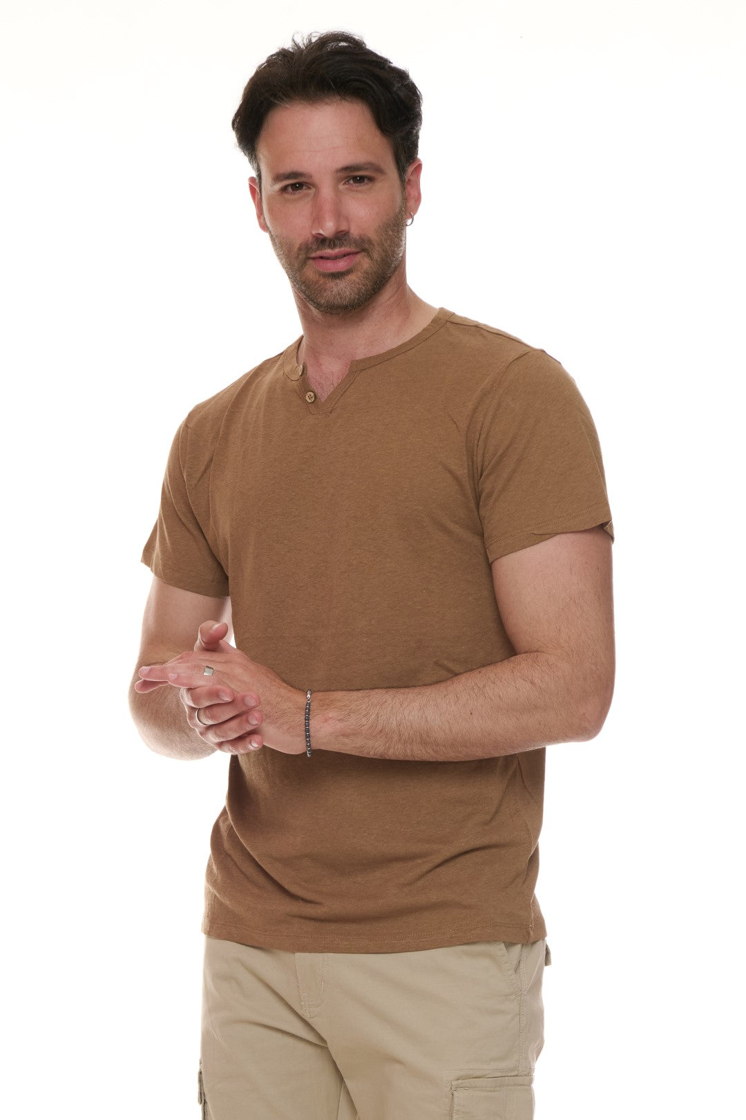 T-shirt con bottoncini Mistolino